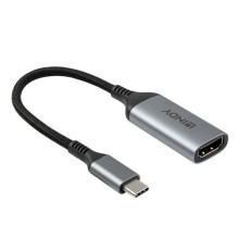 Lindy USB Type-C to HDMI cable adapter 0.15 m Gray Lindy USB Type-C to HDMI cable adapter 0.15 m Gray