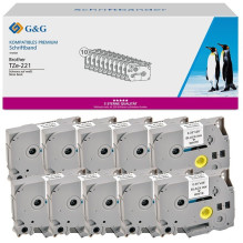 G&amp;G G&amp;G 20101 labeling tapes Black on white TZe