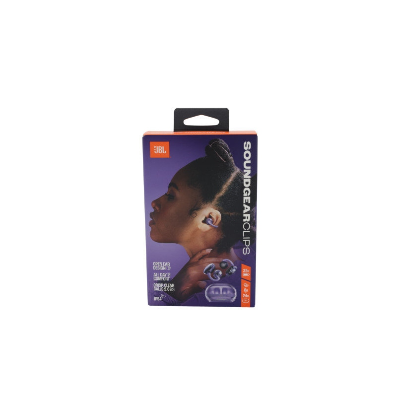 JBL Soundgear Clips TWS atviri ausų belaidžiai ausinės, IP54, Ghost Purple