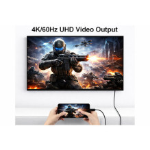 Adapter AV Equip Equip USB-C to USB-C + HDMI PD100W 4K / 60Hz 2.00m Alu. Adapter AV Equip Equip USB-C to USB-C + HDMI PD100W 4K / 60Hz 2.00m Alu.
