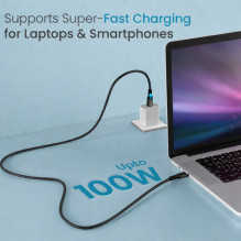 Adapter AV Equip Equip USB-C to USB-C + HDMI PD100W 4K / 60Hz 2.00m Alu. Adapter AV Equip Equip USB-C to USB-C + HDMI PD100W 4K / 60Hz 2.00m Alu.