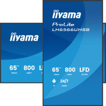 Monitor iiyama IIYAMA 164.0cm (65") LH6566UHSB-B1AG 16:9 2xHDMI+USB-C VA (Freight shipping)