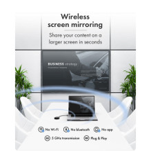 Sistema AV signalo perdavimui Icy Box ICY BOX IB-WL101 belaidė HDMI / USB Type-C prezentacijos sistema Aparatinis raktas Sistema AV signalo perdavimui Icy Box ICY BOX IB-WL101 belaidė HDMI / USB Type-C prezentacijos sistema Aparatinis raktas