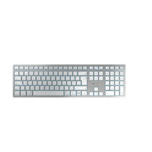 Klaviatūra Cherry KW 9100 SLIM FOR MAC USB + Bluetooth QWERTY vokiečių Silver