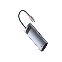 Baseus Metal Gleam Series 7v1 USB-C HUB Dokavimo stotis Space Grey