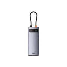 Baseus Metal Gleam Series 7v1 USB-C HUB Dokavimo stotis Space Grey