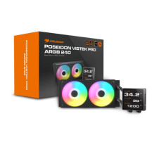 Vandens aušinimas Cougar CPU vandens aušinimas Poseidon Vistek Pro 240, ARGB, grey