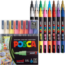 FABER-CASTELL Žymeklis UNI PC-3M 16er Nustatyti