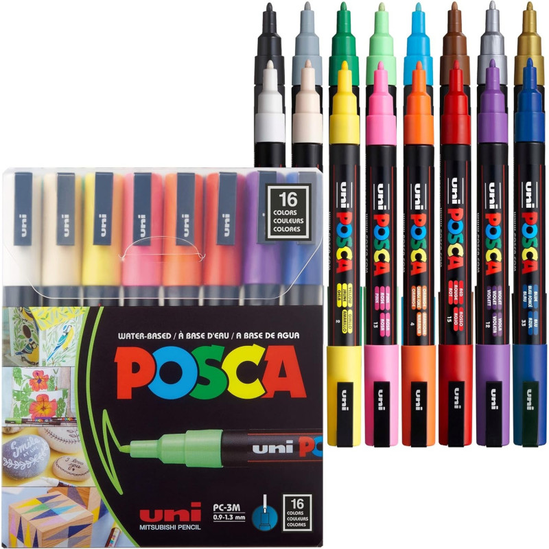 FABER-CASTELL Žymeklis UNI PC-3M 16er Nustatyti
