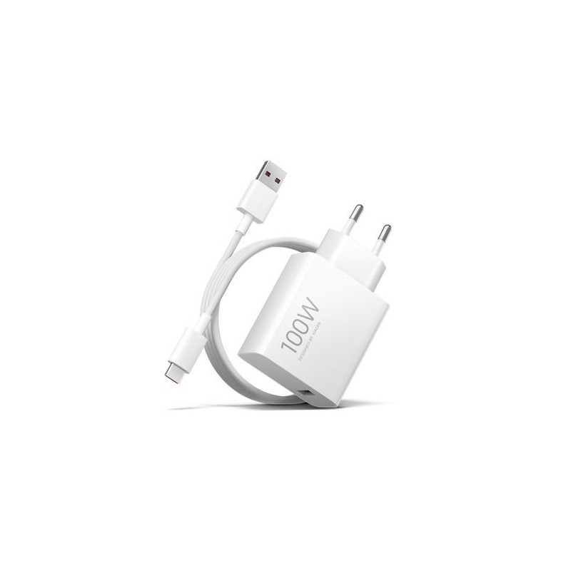 Xiaomi Travel Charger Combo Set with USB-A to Type-C charging cable 1m, 100W White EU BHR095VEU