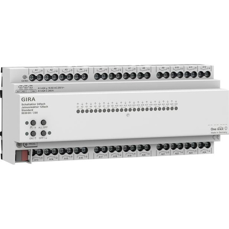 GIRA KNX ONE 503000 actuator relay / shutter relay 24x / 12x 16 A standard