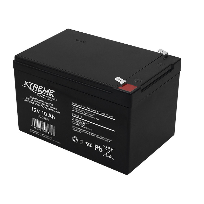 GEL (gel) battery 12V 10Ah, Terminal T2 (6.35mm), 100x149x97mm