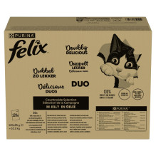 PURINA Felix Fantastic Duo Mix Countryside - šlapias kačių ėdalas - 120 x 85 g
