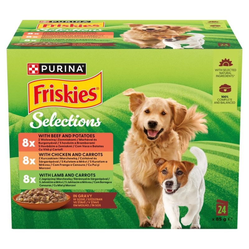 PURINA Friskies padaže - šlapias šunų ėdalas - 24 x 85 g