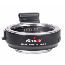 Adapteris - Viltrox EF-E II Greičio didintojas (Canon EF į Sony E-mount, pagerina prastą apšvietimą)