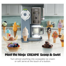 Ninja Creami Scoop & Swirl 13-in-1 Ice Cream and Slush Maker 0.48L Blue EU NC702EU Ninja Creami Scoop & Swirl 13-in-1 Ice Cream and Slush Maker 0.48L Blue EU NC702EU