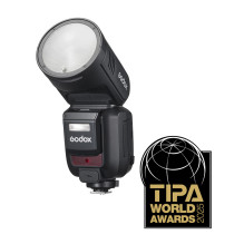 Fotoaparato blykstė - Godox Speedlite V100 OM System / Panasonic 100 Ws LED 1,7 s įkrovimo laikas