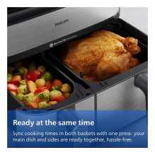Airfryer NA555 00 Dual Basket 9L 2750W silver (NA555 / 00) Airfryer NA555 00 Dual Basket 9L 2750W silver (NA555 / 00)