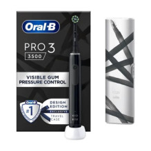 Oral-B Electric Toothbrush Pro 3 3500 Sensitive Clean Rotating / Oscillating / Pulsating Design Edition, Black EU