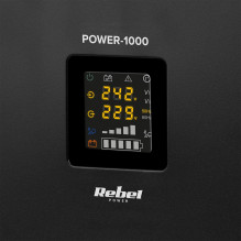 Rebel POWER-1000 Wall-Mounted Emergency Power Supply - a pure sine wave inverter with a 12V charging function, 230V, 100