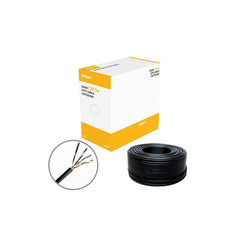 Network Cable - Dahua PFM920-5EU 305m Outdoor CAT5e UTP Cable RoHS Compliant