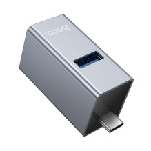 Adapter 3in1 (USB 2.0 x 2+USB 3.0) USB-C Hoco HB54 szary Adapter 3in1 (USB 2.0 x 2+USB 3.0) USB-C Hoco HB54 szary
