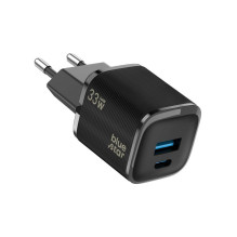 Telefono įkroviklis Blue Star Nano GaN USB C + USB A QC4.0 PD 3A 33W VT-332 juoda