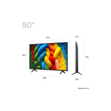 TV Set, LG, 50 ", 4K Ultra HD, 3840 x 2160 pixels, Flat, 16:9, NanoCell, 50NANO80A6B