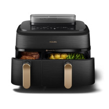 Philips 5000 series NA552 / 00 fryer Double 9 L Stand-alone 2750 W Hot air fryer Black, Gold Philips 5000 series NA552 / 00 fryer Double 9 L Stand-alone 2750 W Hot air fryer Black, Gold