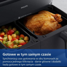 Philips 5000 series NA552 / 00 fryer Double 9 L Stand-alone 2750 W Hot air fryer Black, Gold Philips 5000 series NA552 / 00 fryer Double 9 L Stand-alone 2750 W Hot air fryer Black, Gold