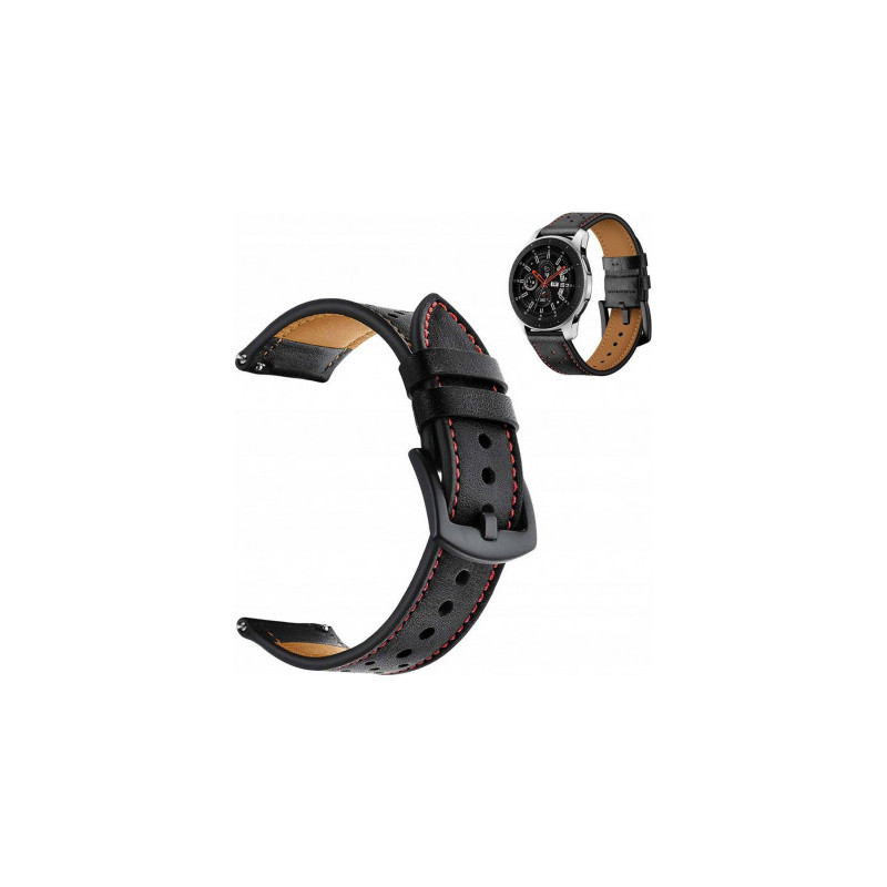 Strado odinis dirželis Amazfit BIP / GTS / GTR 42 mm, juodas