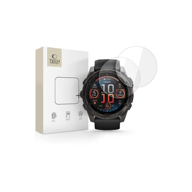 Spigen Glass Fit Fenix 8 51mm Skaidrus