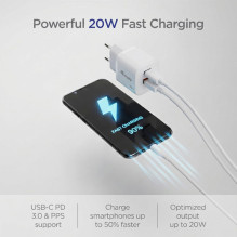 Įkroviklis Equip Equip 2Port USB-C PD3.0 / USB-A GaN 25St.20W ÜSS ws Įkroviklis Equip Equip 2Port USB-C PD3.0 / USB-A GaN 25St.20W ÜSS ws