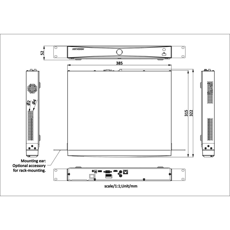 Hikvision NVR DS-7616NXI-K2(D) / Alarm4+1