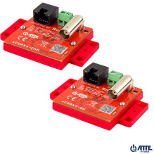 Atte Komplektas aktyvių Ethernet ir PoE perdavimo keitiklių ATTE xCOAX4-SET Atte Komplektas aktyvių Ethernet ir PoE perdavimo keitiklių ATTE xCOAX4-SET