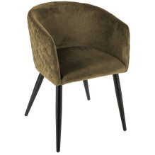 Armchairs Atmosphera Marlo Velvet, khaki, 56x55x76cm Armchairs Atmosphera Marlo Velvet, khaki, 56x55x76cm