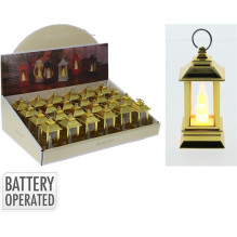 Decorative LED Lantern, AEX000300, 9 cm, 4 cm, gold Decorative LED Lantern, AEX000300, 9 cm, 4 cm, gold