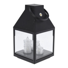 Dekoracija Žibintas su LED, ANX000890, 25 cm, 13.5 cm, juoda