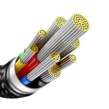Kabel Baseus Tungsten Gold USB-C to USB-C 480 Mb / s QC 240 W PD 2 m Black Kabel Baseus Tungsten Gold USB-C to USB-C 480 Mb / s QC 240 W PD 2 m Black