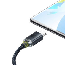 Baseus Crystal Shine Kabel USB-A to USB-C 100 W 5 A 1.2 m Black