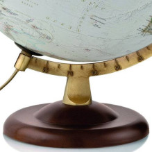 Gaublys National Geographic antikinis, skersmuo 30 cm, anglų kalba. Metalinis meridianas, riešutmedžio padas Gaublys National Geographic antikinis, skersmuo 30 cm, anglų kalba. Metalinis meridianas, riešutmedžio padas