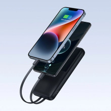 Baseus Lipow Powerbank with dual built-in cable and display 10000mAh 22.5W Black
