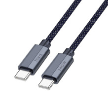 USB kabelis Hoco U134 240W USB-C to USB-C 1.8m juodas USB kabelis Hoco U134 240W USB-C to USB-C 1.8m juodas