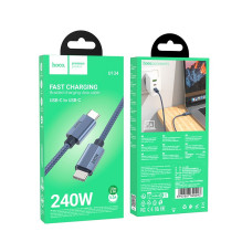 USB kabelis Hoco U134 240W USB-C to USB-C 1.8m juodas USB kabelis Hoco U134 240W USB-C to USB-C 1.8m juodas