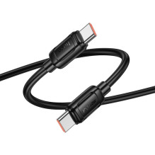 USB kabelis Hoco X115 240W USB-C to USB-C 1.0m juodas USB kabelis Hoco X115 240W USB-C to USB-C 1.0m juodas