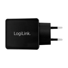 USB-A charger, 12 W, 2-port, 2x USB-A, Black USB-A charger, 12 W, 2-port, 2x USB-A, Black