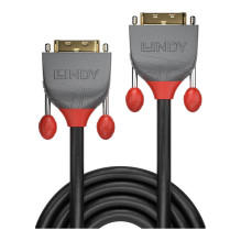 LINDY DVI-D dvigubos jungties kabelinė Anthra linija 5m LINDY DVI-D dvigubos jungties kabelinė Anthra linija 5m