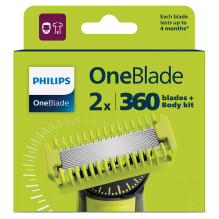 QP624 / 50 OneBlade, 2x 360-Ersatzklingen QP624 / 50 OneBlade, 2x 360-Ersatzklingen