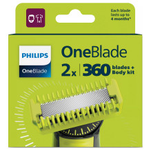 QP624 / 50 OneBlade, 2x 360-Ersatzklingen QP624 / 50 OneBlade, 2x 360-Ersatzklingen