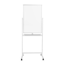 Balta sausai valoma lenta, mobili, dvipusė, metalinė, 60x90cm Balta sausai valoma lenta, mobili, dvipusė, metalinė, 60x90cm